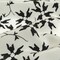 1 Yard Black & White Floral Silk Crepe de Chine 44" Wide Designer Fabric for Wrap Dresses & Scarves
